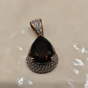 Elegant Brown and Silver Pendant